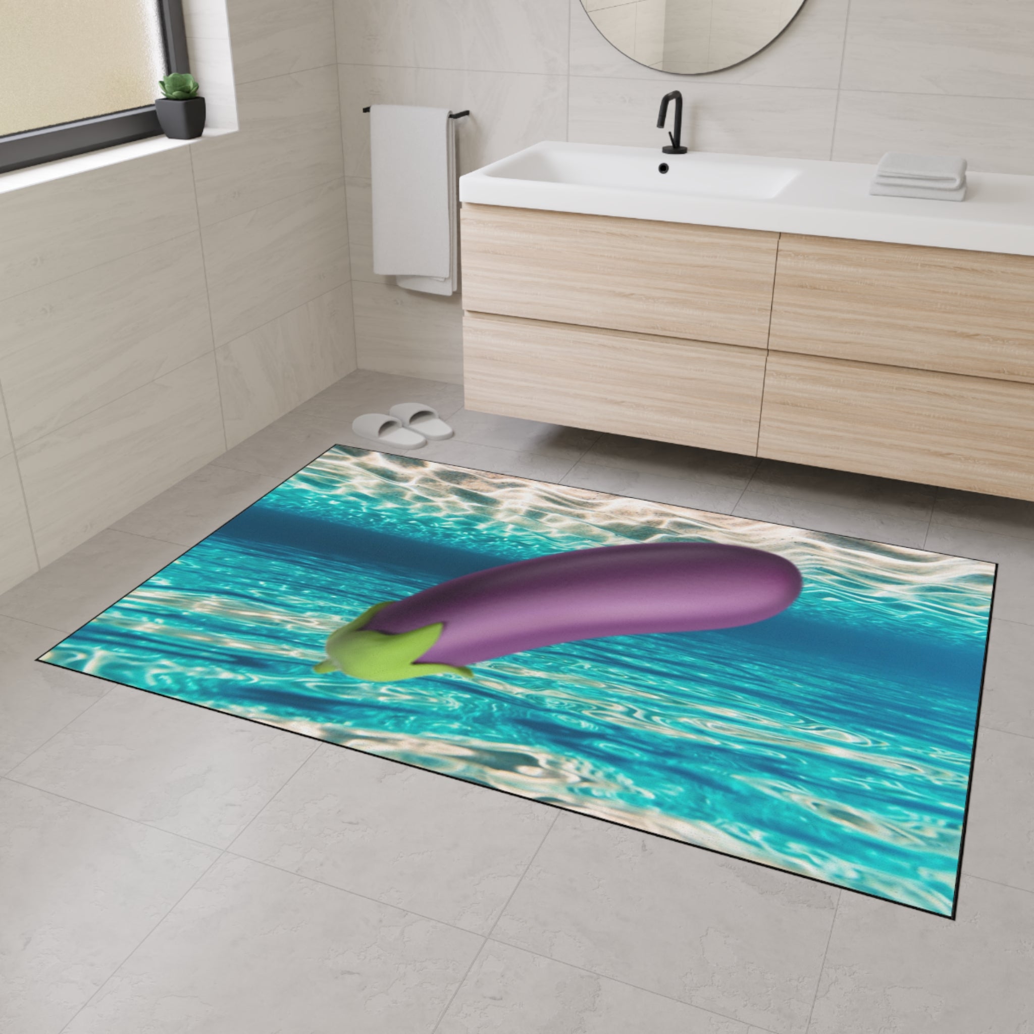 Floor Mat in Warm Miami Ocean
