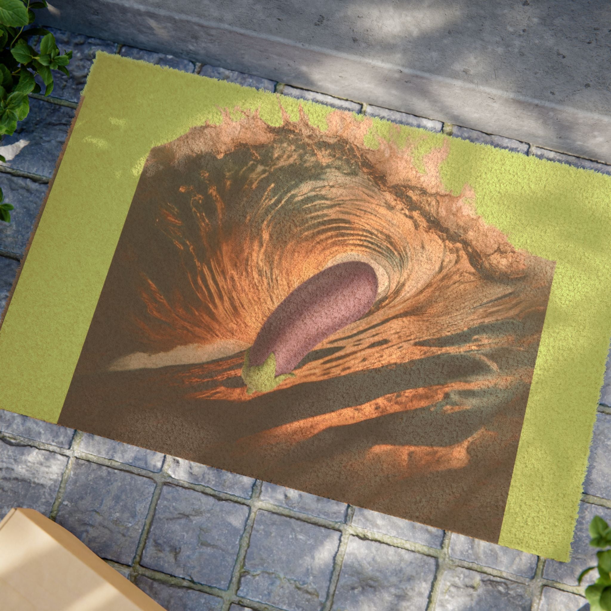 Doormat splash in Warm Miami Ocean Water