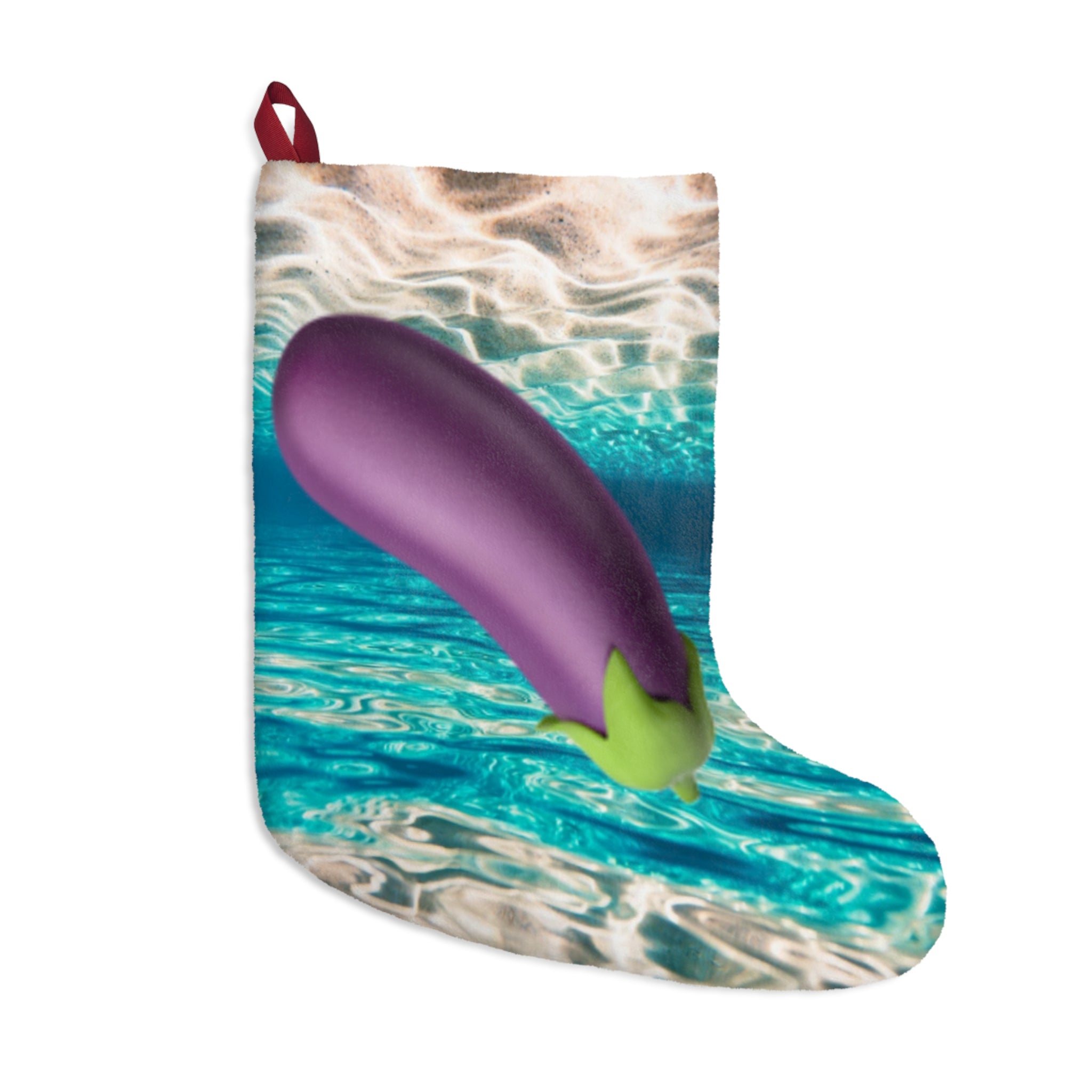 Christmas Stocking in Warm Miami Beach Ocean Water