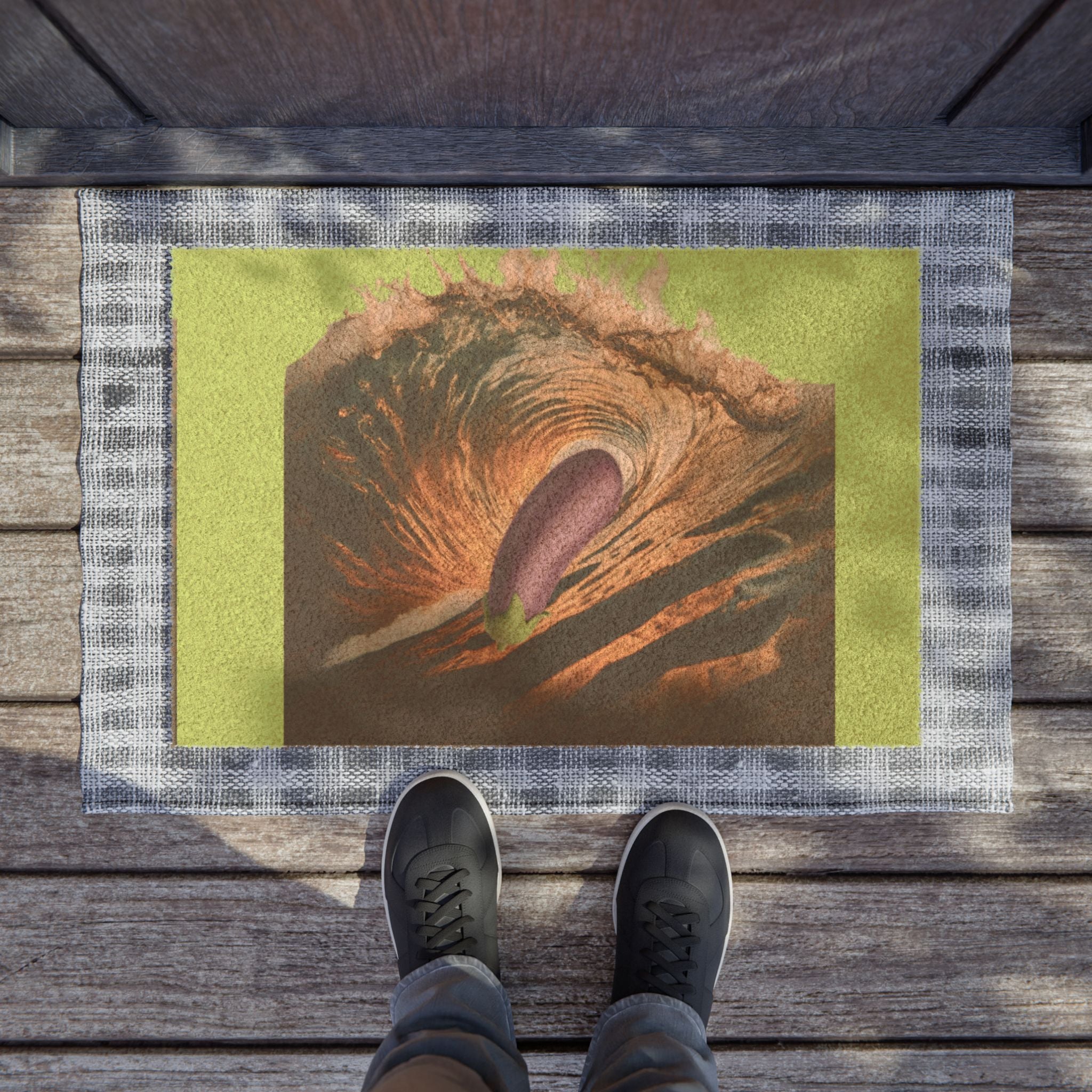 Doormat splash in Warm Miami Ocean Water