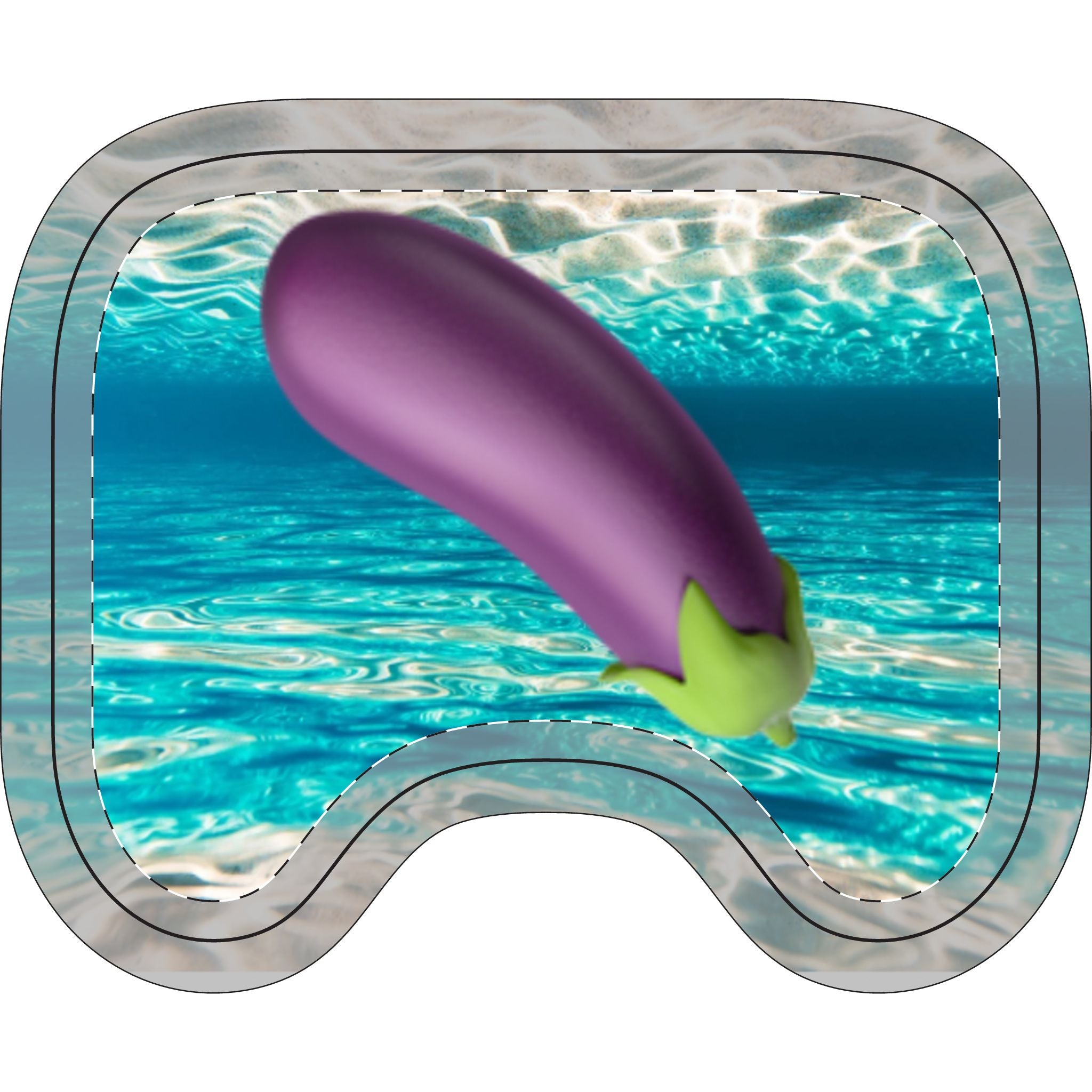 Toilet 3-Piece Bathroom Rug Set in Warm Miami Beach Ocean Water