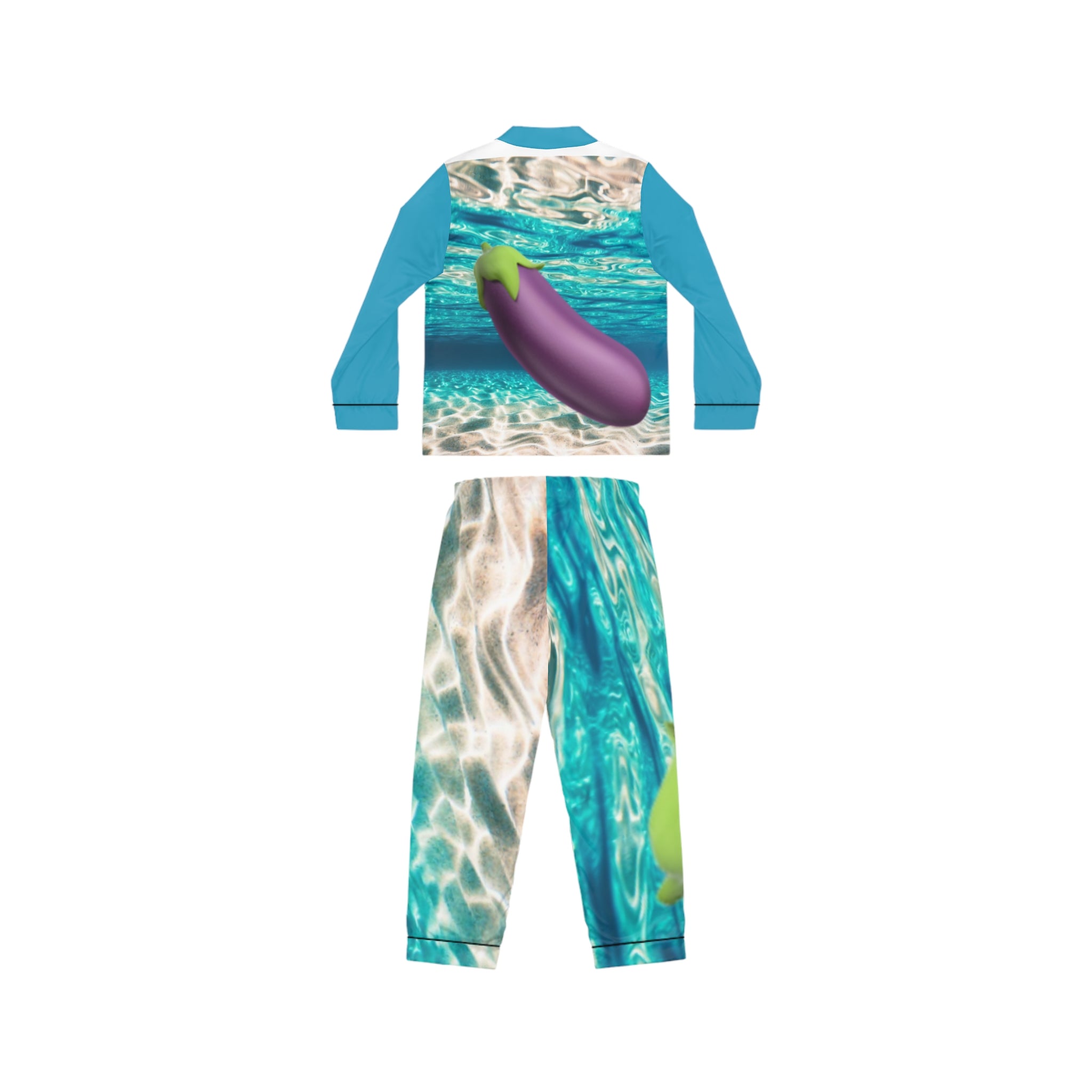 Handle this Curve in Warm Miami Ocean Water -SATIN Pajamas Womens