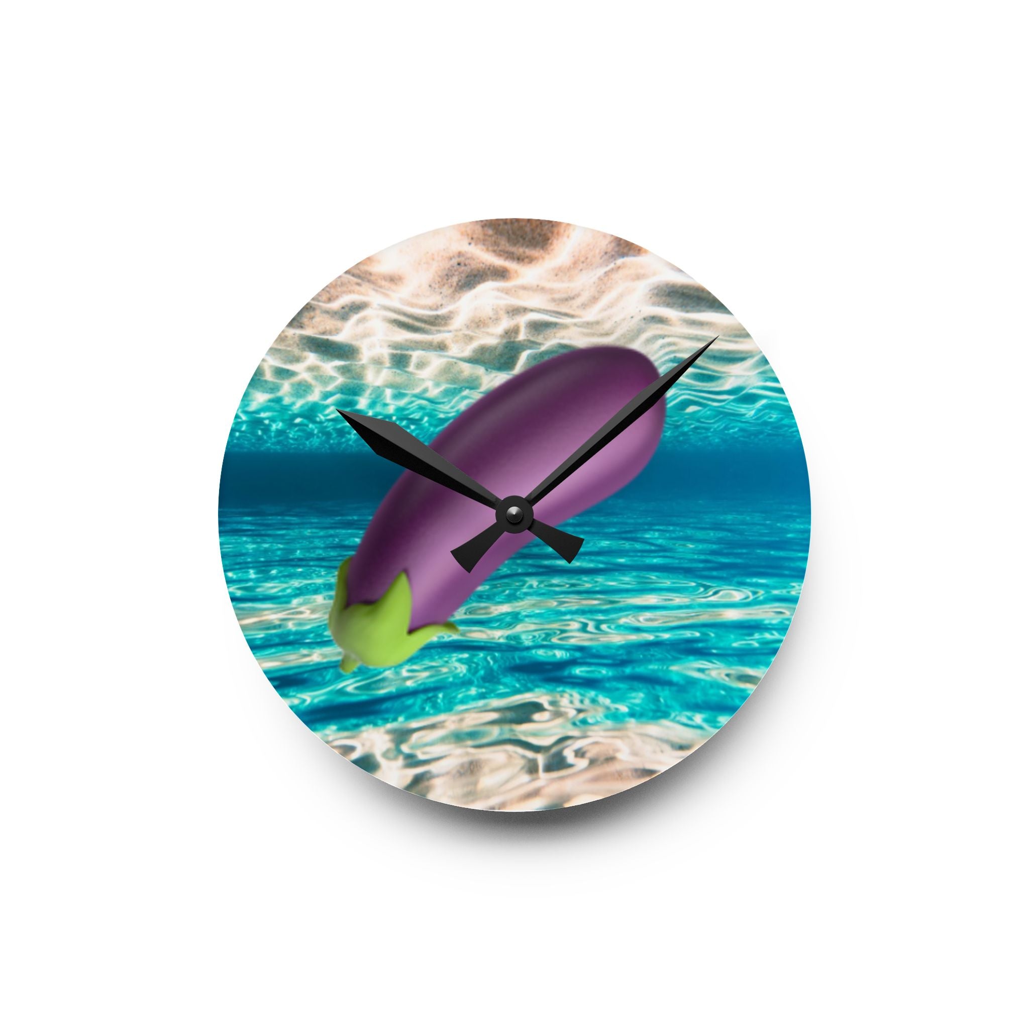 Acrylic Wall Clock in Warm Miami Beach Water