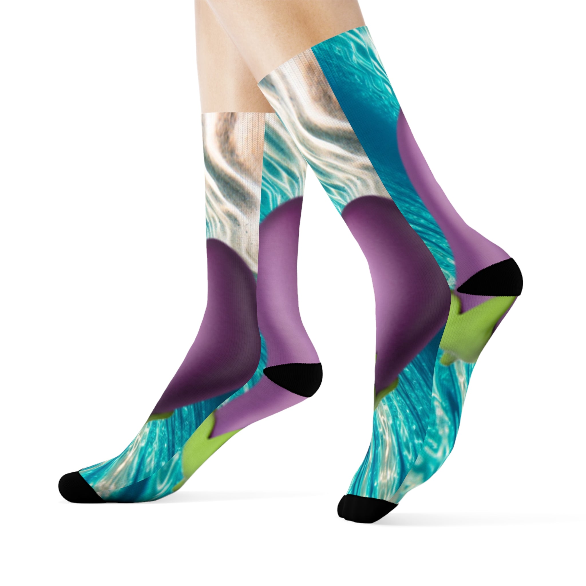 Ankle / 3/4 Crew / and Crew Socks in Warm Miami Ocean