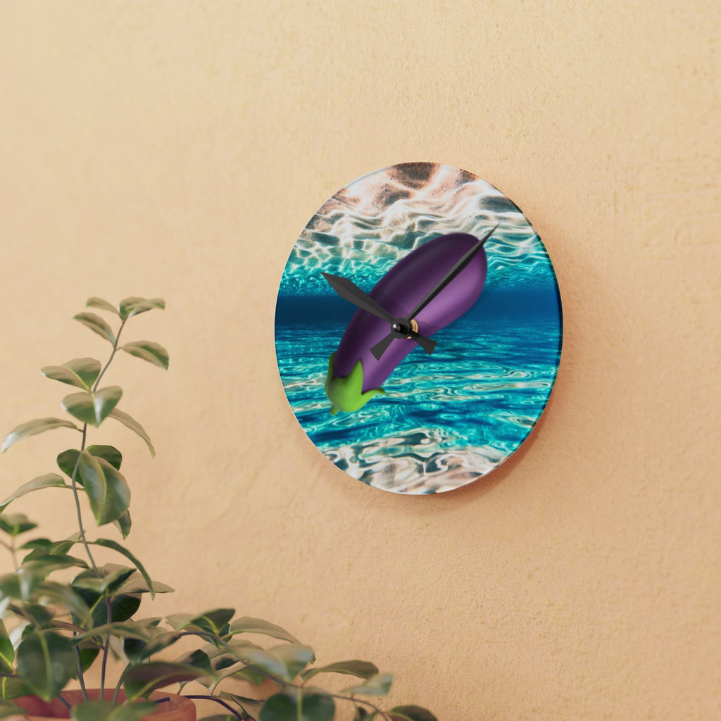 Acrylic Wall Clock in Warm Miami Beach Water