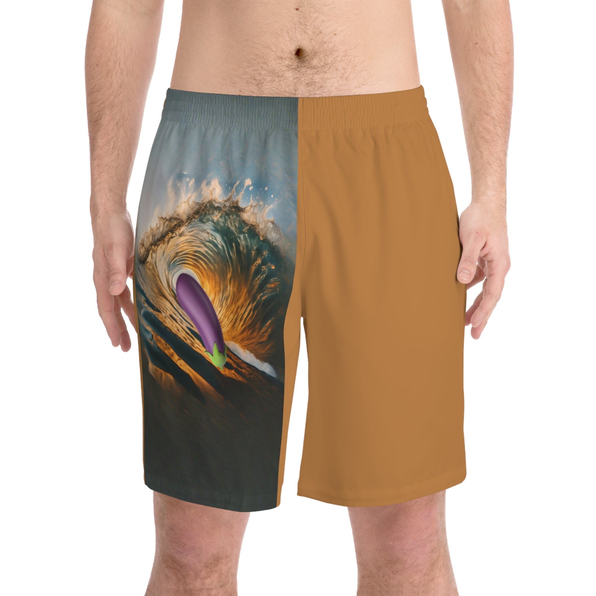 Men's Elastic Beach Shorts (AOP)