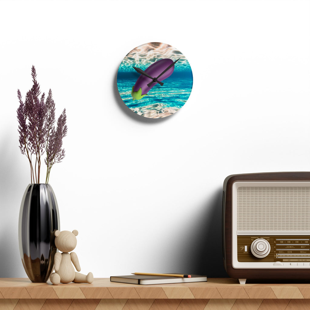 Acrylic Wall Clock in Warm Miami Beach Water