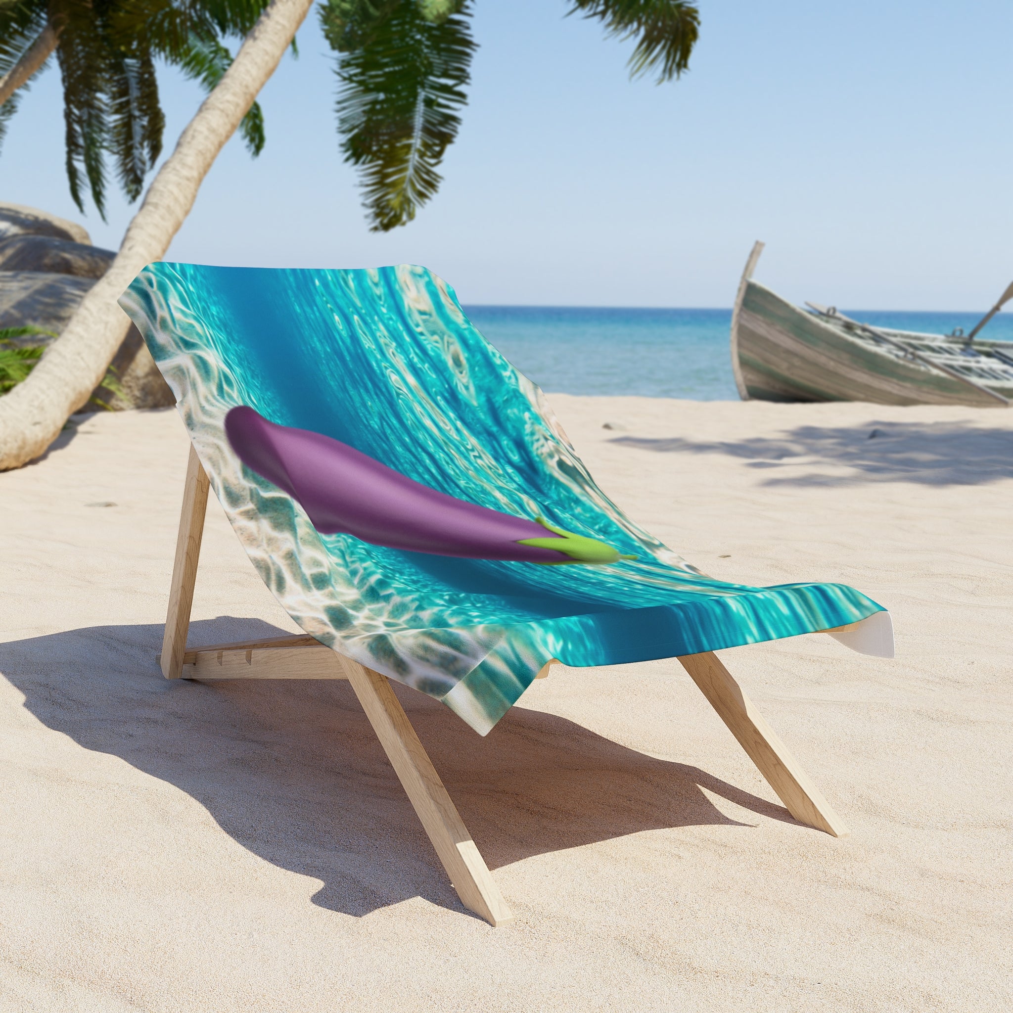 Beach Towel in Warm Miami Ocean Water